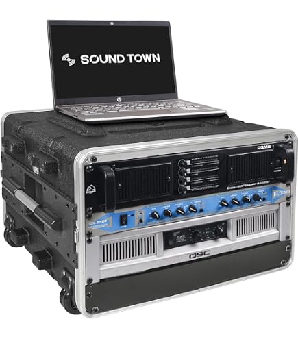 Amazon.com: Crossrock Stackable Rack Case with Wheels fits 5U