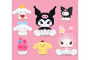CAPENSILY Kawaii Mini Building Blocks, 8PCS Cute Anime Figures Toys Desk Decoration,Cartoon Bricks Block Model Kit for Intelligence Education, Birthday Gift