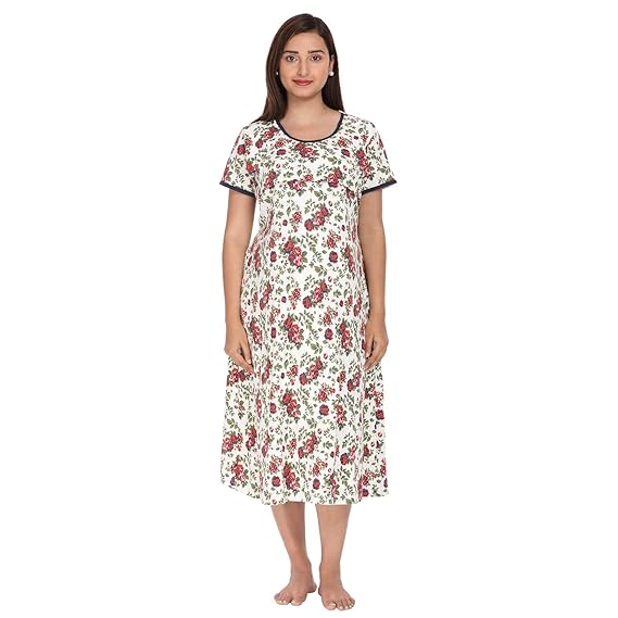 Women's Cotton A-Line Feeding Nightwear