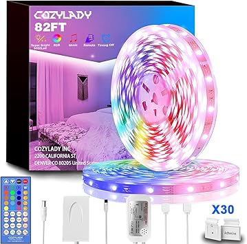 Cozylady LED Lights Strip 82FT 