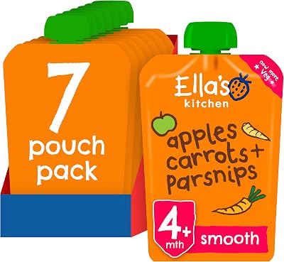 Ella's Kitchen Stage 1 Organic Carrot Apple Parsnip 120 g Pack of 7