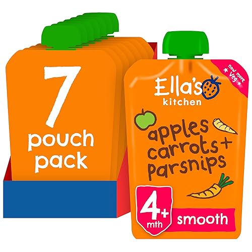 Ella's Kitchen Stage 1 From 4 Months Organic Carrot, Apple and Parsnip 120 g (Pack of 7)