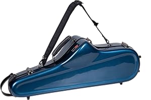 Crossrock Pro-Grade Tenor Saxophone Case | Sapphire Blue, TSA Lock, Stylish & Elite Protection, Detachable Straps, Accessory Pocket for Professional Musicians