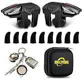 Mikirini 13 in 1 PUBG Mobile Phone Controller Combo, L2R2 4 Gaming Triggers | For PUBG/Call of Duty/Free Fire, compatible with iPhones &amp; Android Smart Phones, 6 fingers operation