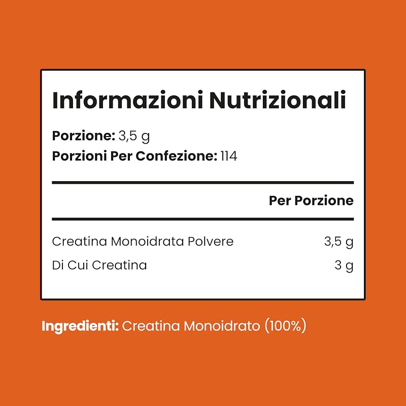 Creatina Monoidrata in Polvere Micronizzata | Busta da 400g | 114 Porzioni | Creatina Monohidrato Polvere Ultra Fine 200 Mesh a Rapido Scioglimento (Non Capsule) | Vitabright Creatine Monohydrate