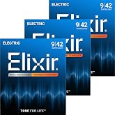 Elixir Electric Guitar Strings NANOWEB Super Light .009-.042#12002 Set of 3