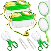 2Sets Bug Catcher for Kids - Sturdy Kids Bug Catching Kit Gifts with Collector Butterfly Net Tweezer, Bugs Habitat Outdoor Explorer Kit for Age 3 4 5 6 7 8, 8Pcs