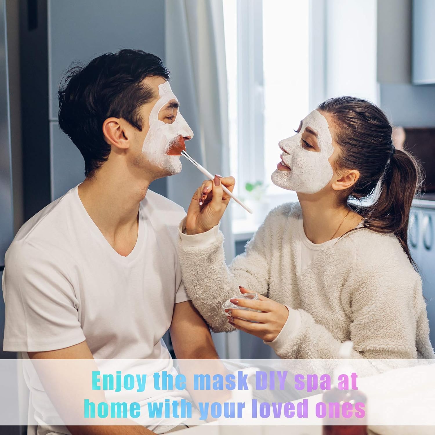16 Pieces Facial Fan Mask Brush and 4 Piece Cosmetic Mask Spoon Spatulas Mask Application Fan Brush Soft Glycolic Fan Brush Boar Head Fan Brush Applicator for Peel Mask Makeup: Beauty
