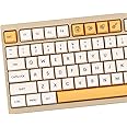 Honey Milk Keycaps 138 Keys PBT Dye-Sub XDA Profile Keycaps Set Fit for 61/64/87/104/108 Cherry Mx Switches Mechanical Keyboard