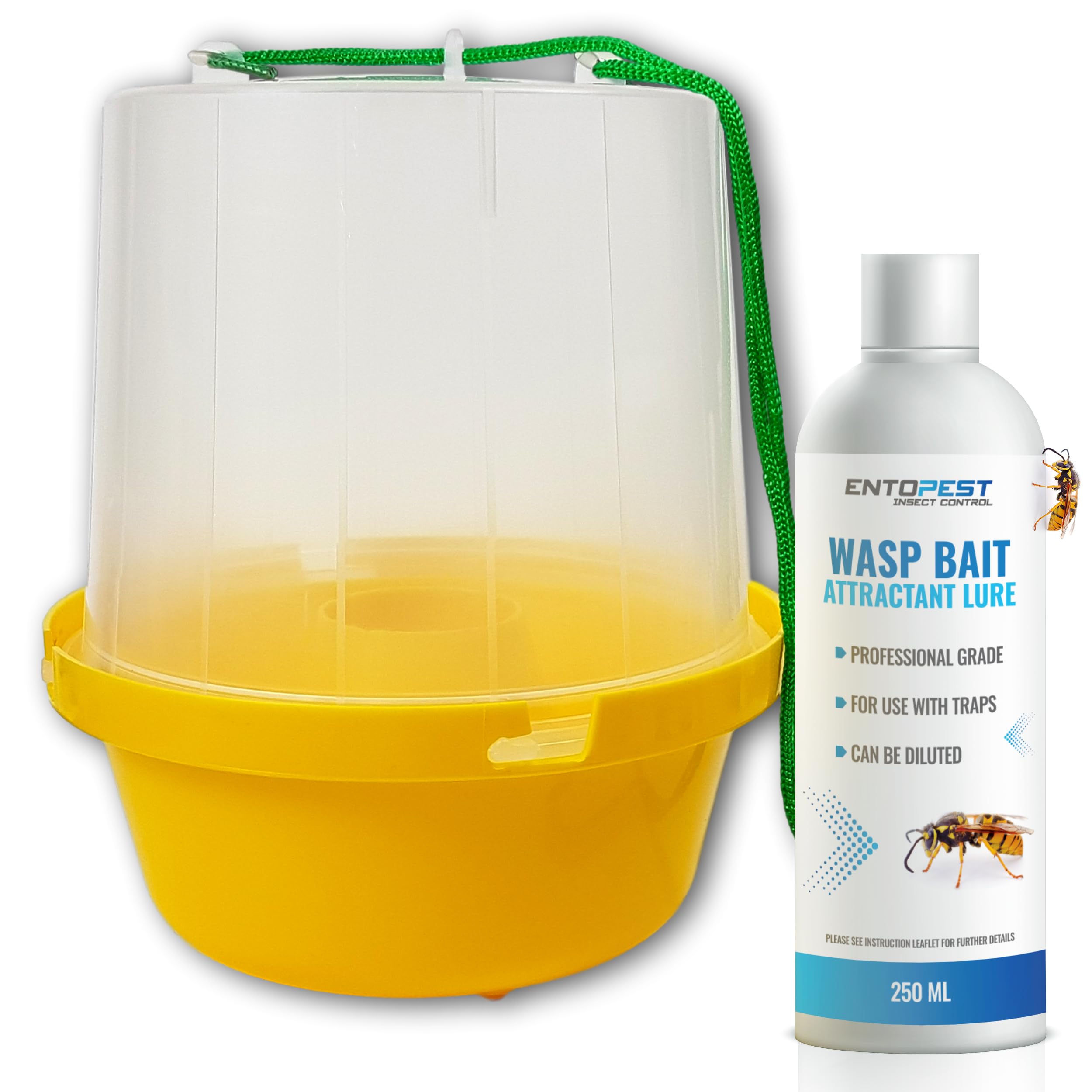 Entopest 1 x Wasp Nest Killer Trap and Bait Attractant Kit | Wasp Trap, Hornet Trap, Bee Catcher, Wasp Traps Outdoor/Indoor, Hornet Nest Killer, Wasp Catchers For The Garden