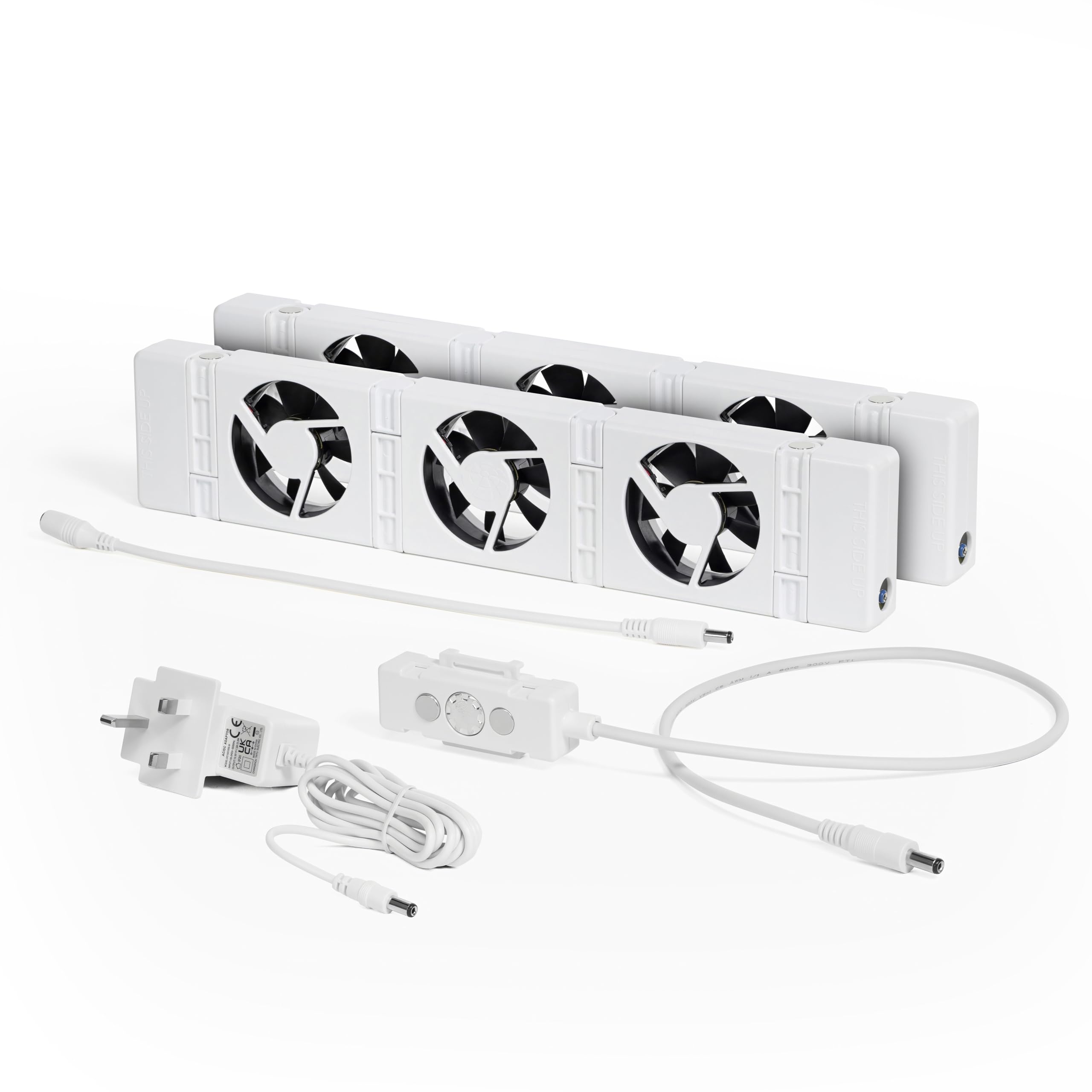 SpeedComfort Radiator Fan Duo Set – Set of 2 radiator fans - Energy efficient – 2x faster heating - Up to 22% energy savings – Easy to install – Whisper quiet - Dutch Product