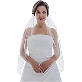 1T Rhinestone Pearl Sequin Beaded Wedding Veil