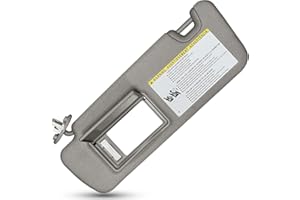 UMISHI Left Driver Side Sun Visor for Toyota Highlander 2014 2015 2016 2017 2018 2019 Grey with Light Replace # 74310-0E072-B0 (Left Driver Side, Grey)