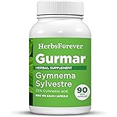 Herbsforever Gurmar Capsules | Gymnema Sylvestre Extract 7:1 | 90 Vegan Capsules | Ayurvedic Herbal Supplement | Supports Healthy Sugar Metabolism & Wellness