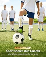 AirsFish CE Shin Pads Kids Football Shin Guards with Ankle Protection view 3