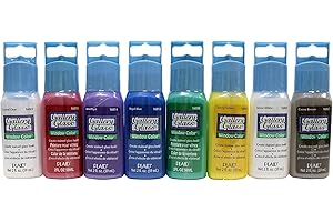Plaid Gallery Glass Window Color Beginner Set (2-Ounce), (8-Pack)