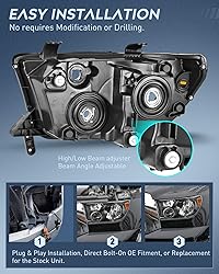 Nilight Headlight Assembly for 2007 2008 2009 2010