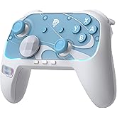 EasySMX S10 Controller for Switch 2/ Switch/PC-One Key Wake-up, TMR Anti-Drift Joystick, Mechanical Buttons, 6 Axis Gyro, Bluetooth Switch Controller with RGB & Swappable D-Pad