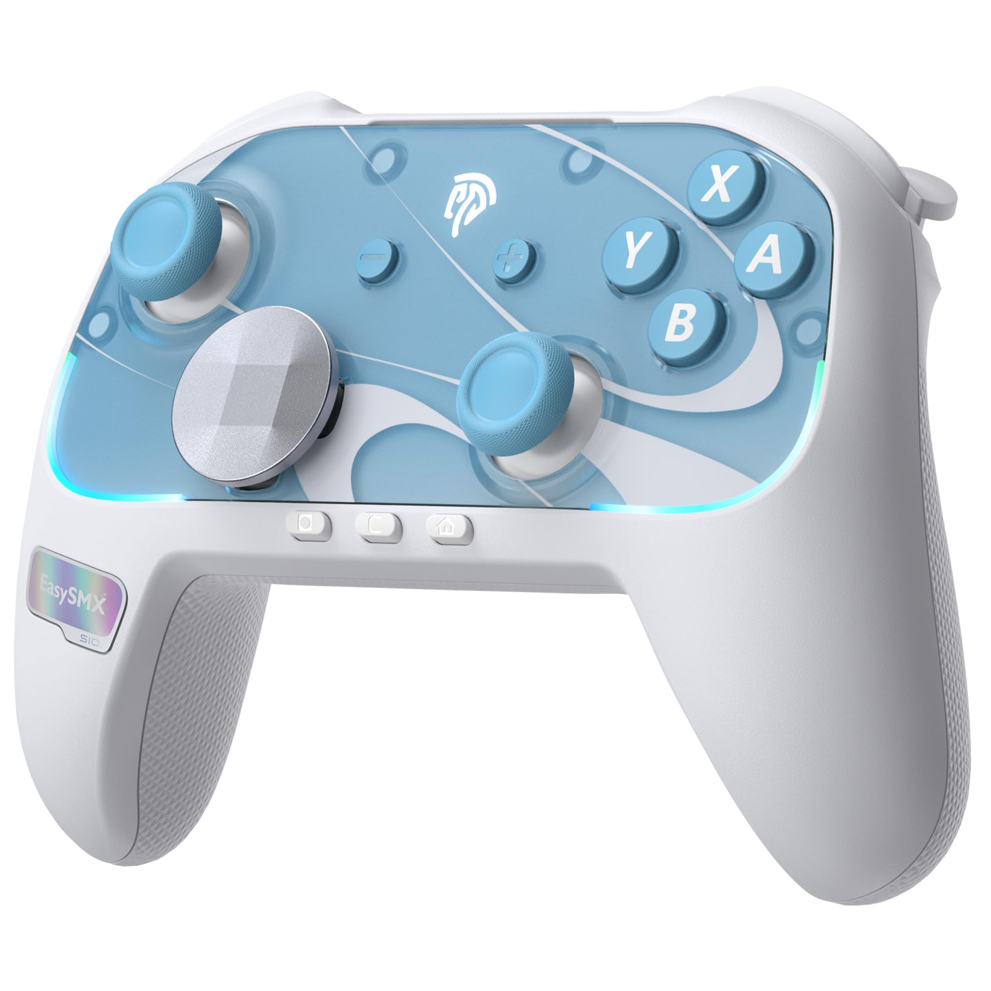 Photo 1 of EasySMX S10 Controller for Switch 2/ Switch/PC-One Key Wake-up, TMR Anti-Drift Joystick, Mechanical Buttons, 6 Axis Gyro, Bluetooth Switch Controller with RGB & Swappable D-Pad