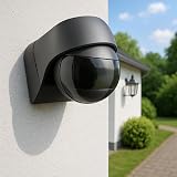 SEBSON PIR Sensor Outdoor IP44 Wall Mounted 12m 180° Anthracite view 9