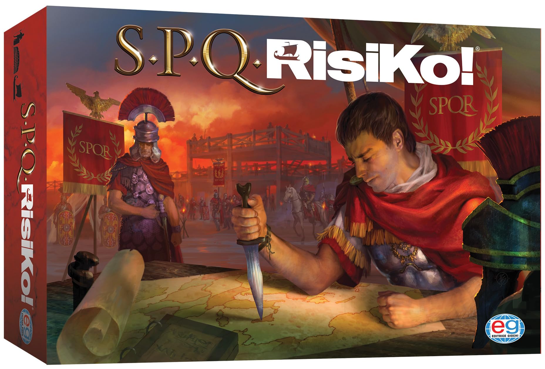 Spin Master - Editrice Giochi, Spqrisiko Brettspiel. Das meistgespielte Strategiespiel Italiens, Schauplatz: das antike Römische Reich, für Kinder ab 8 Jahren, 6053992.