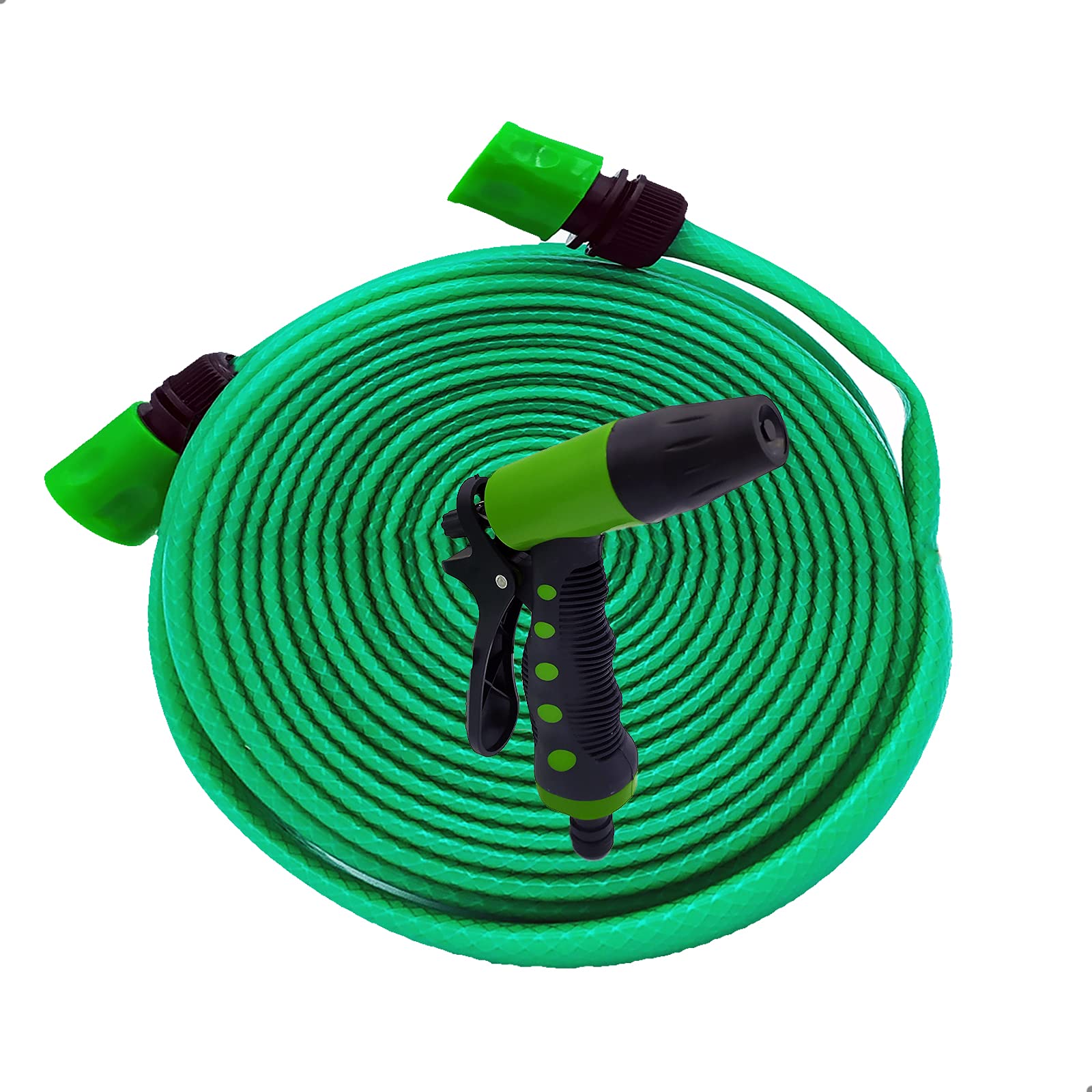 EUROXANTY Watering Hose with Gun, Gardening Tools For Watering Your Plants, Reinforced Hose, Irrigation Sprayer, With Flow Regulator, Ergonomic Handle, 15 Metres