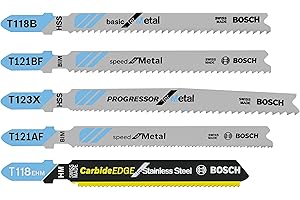 Bosch TPM005 5 pc. Pro-Metal T-Shank Jig Saw Blade Set