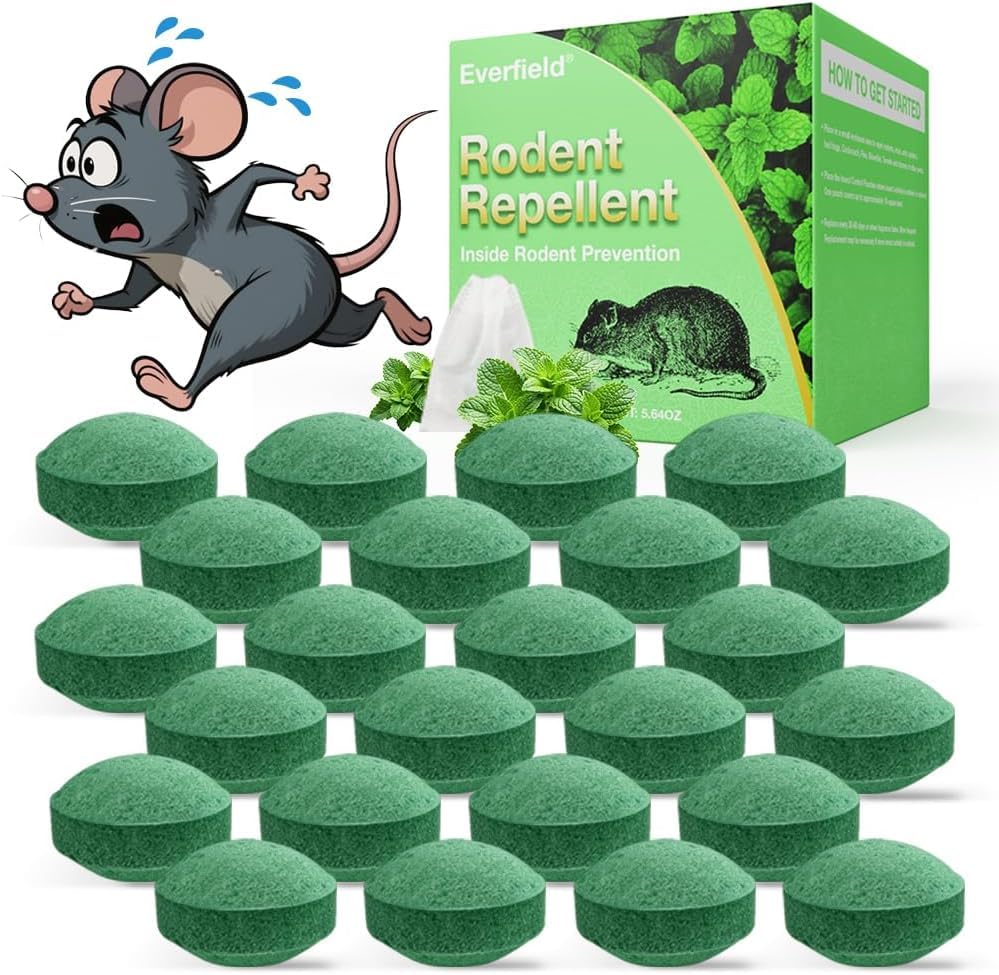 Photo 1 of 12Pcs Rodent Mouse Repellent, Peppermint Oil to Repel Mice and Rats, Rodent Repellent for Car Engines, Natural Ingredients Rat Repellent Balls Deterrent Indoor Pest Insect Control, Family & Pet Safe
