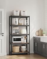 SONGMICS Shelving Unit 40 x 90 x 180 cm Rustic Brown Black GLR040B11 view 9