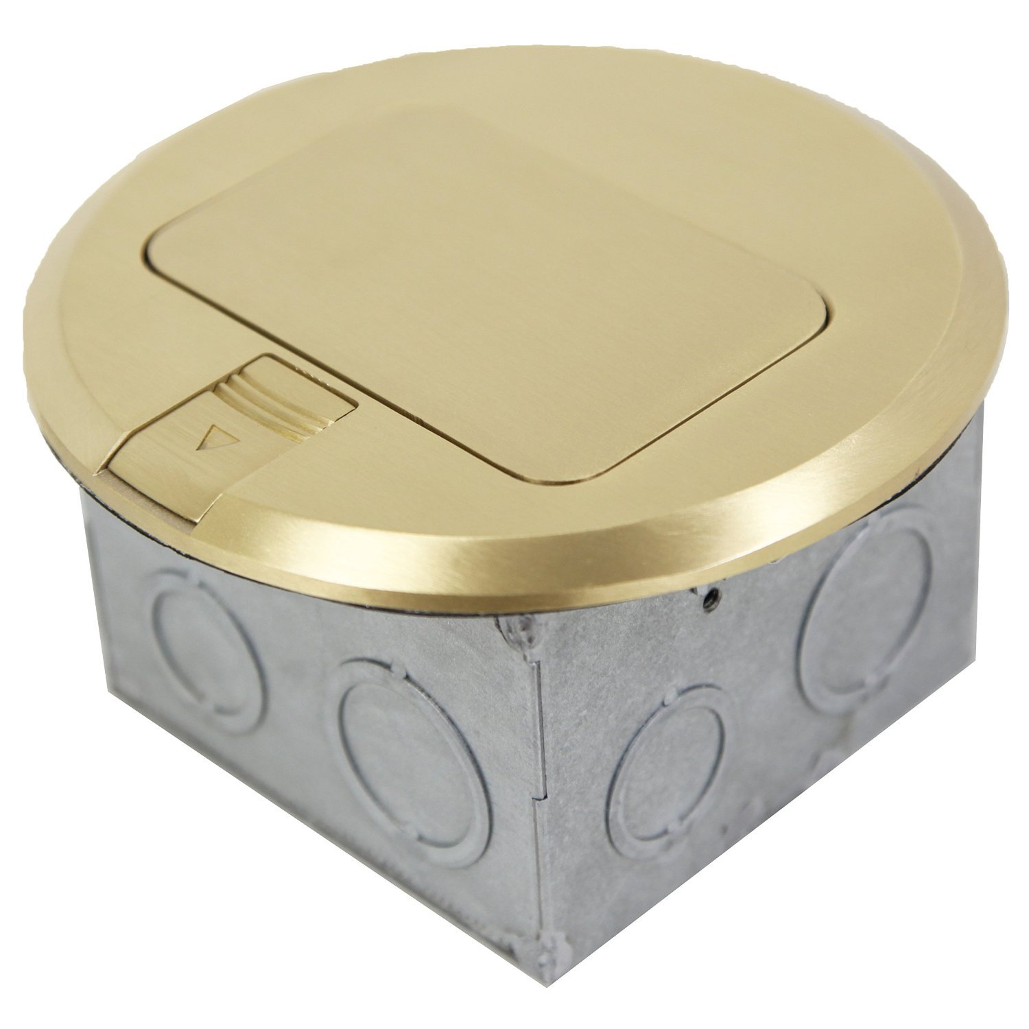 Watertight Gaskets Junction Box ENERLITES Brass 6” Round PopUp Cover