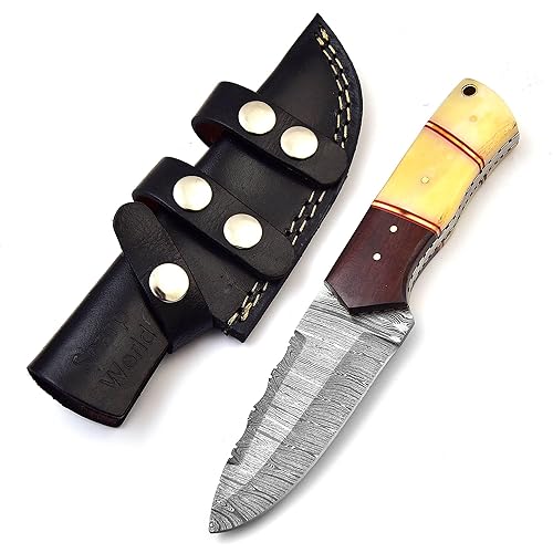 Exquisite Tiger Claw Tactical Knife - Damascus Steel & Wood Handle