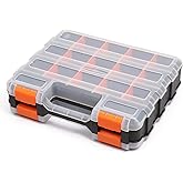 Makitoyo Double Side Tools Organizer, Customizable Removable Plastic Dividers, Hardware Box Storage, Excellent for Screws,Nut