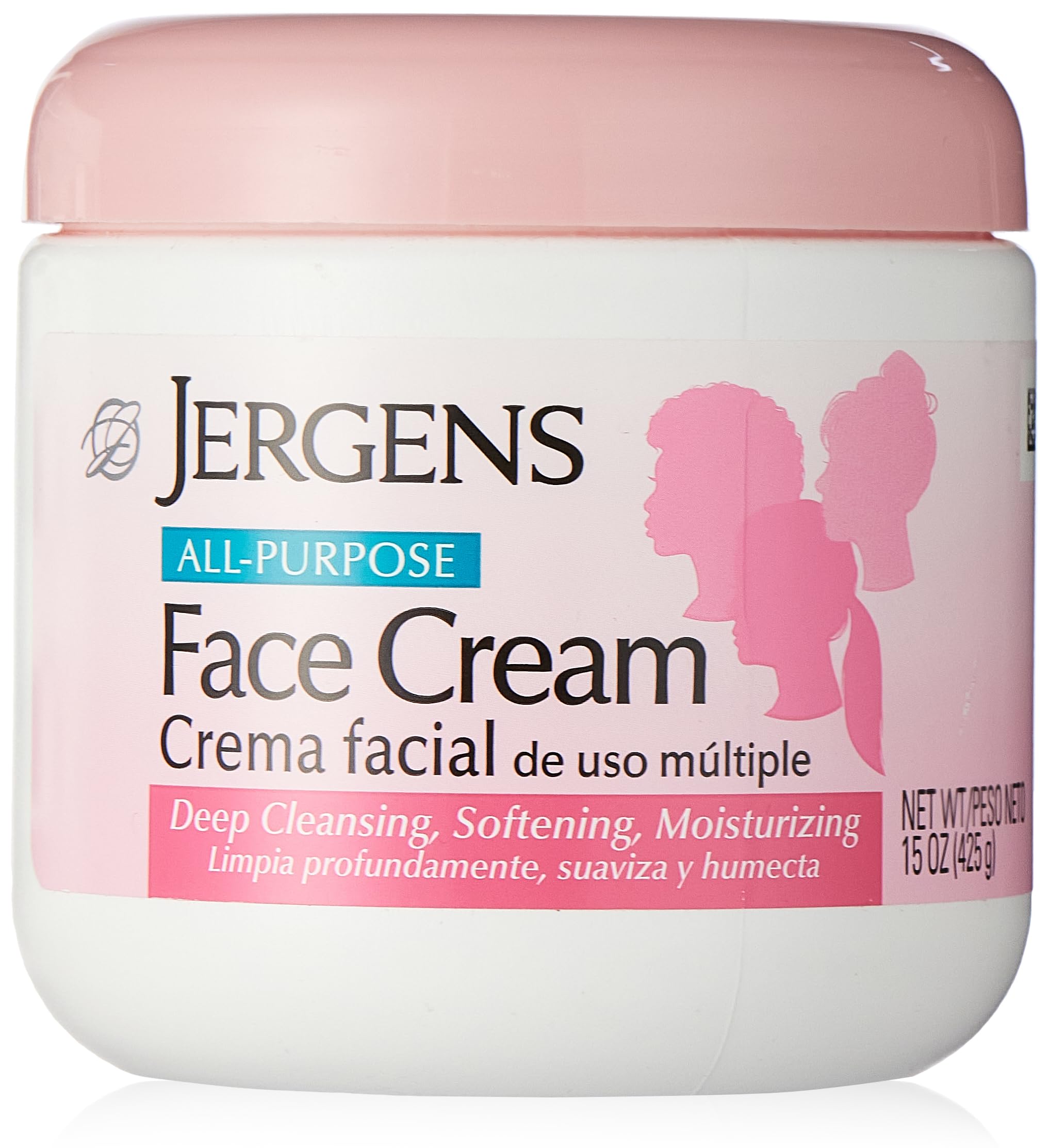 Jergens All-Purpose Face Cream, 15 Ounce (Pack of 2)