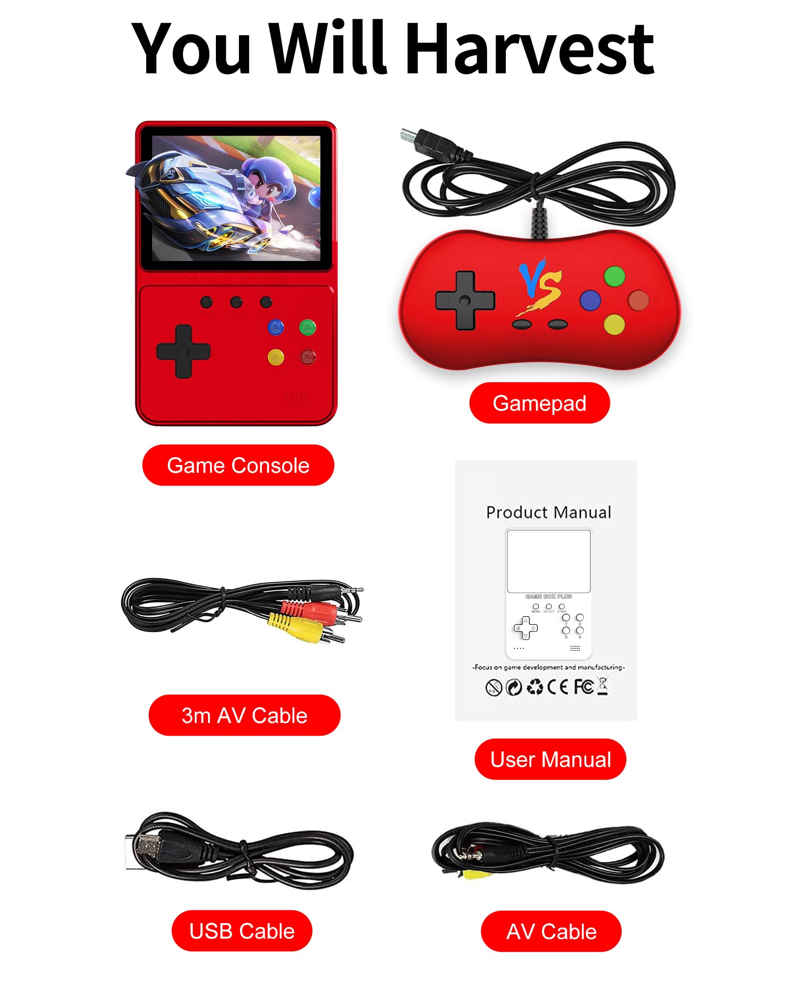 ToySafari Retro Portable Handheld Game Console to