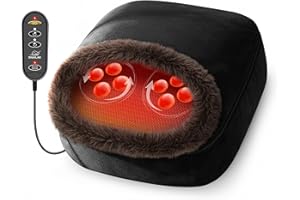 Snailax 2-in-1 Shiatsu Foot and Back Massager with Heat - Kneading Foot Warmer, Electric Feet Massage, Massagers for Back,Leg