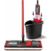 Vileda Ultramax Care Complete Set, Floor Mop with Handle, Bucket with PowerPress, for Sensitive Floors, 100% Recycled Microfibre, Quick-Drying Floor