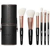 Morphe Rose Away Makeup Brushes - 6 Piece Make Up Brush Set of Eye and Face Brushes - Made with Synthetic Bristles and Includes Makeup Brush Case (6 Count)
