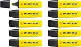STABILO BOSS ORIGINAL Highlighter Pack of 10 Yellow