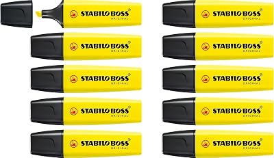 STABILO BOSS ORIGINAL Highlighter Pack of 10 Yellow
