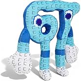 67 Plush Toy 10 Inches Soft Stuffed Number Character Inspired by Steal A Brainrot – Cute Blue Pixel-Style Plushie for Kids and Collectors (A-Number-67)