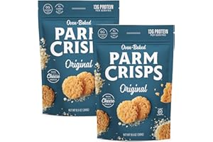 ParmCrisps Party Size Original, 9.5 oz (Pack of 2), Keto Snacks, 100% Cheese Crisps, Gluten Free, Sugar Free, Keto-Friendly