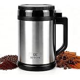 Coffee Grinder Electric, Durable Stainless-Steel Spice Grinder | One‑Touch Home Coffee Grinder for Coffee Beans, Spices &amp; Dry Herbs,Compact Design, with Cleaning Brush &amp; Scoop