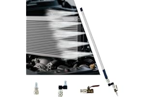 SHRANDI Radiator Cleaning Wand: 47"/39"/32"/24" Selectable Length | Max 4500 PSI with 360° Swivel Quick Coupler & Embedded Punched, Pressure Washer kit for Car/Truck, Condensers & Heavy Machinery