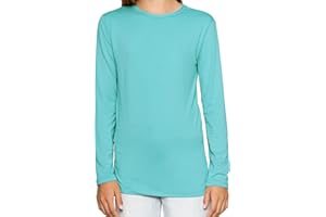 STRETCH IS COMFORT Youth Girls Oh So Soft Long Sleeve Crew Neck Top | Sizes 2-16 | Essential Basics