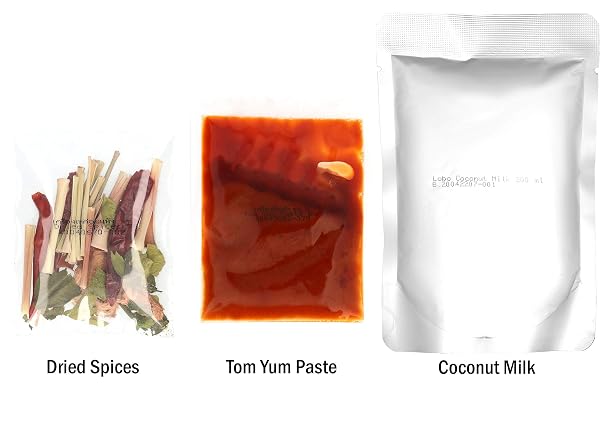 LOBO TOM YUM SOUP COOKING KIT (TOM YUM PASTE, COCONUT MILK, DRIED SPICES), PACK OF 2