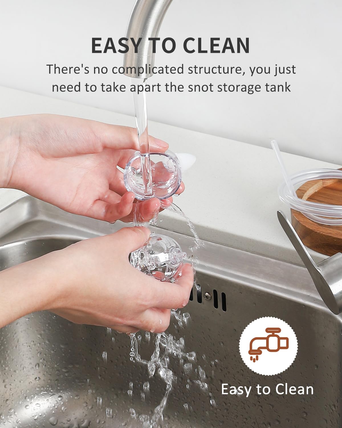 GROWNSY Nasal Aspirator for Baby, Hospital Grade Baby Nose Sucker, Electric Nose Suction with White Noise Function, Powerful 9 Levels Suction Adjustable, 4 Music and 7 Night Light Soothing