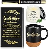Hushee 4 Pcs Godfather Proposal Gifts, Will You Be My Godfather Gifts from Godchild, God Father Cup, Pregnancy Announcement Gift for God Father, Godparents