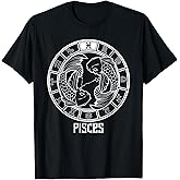 Pisces Zodiac Sign February March Birthday Star Astrology T-Shirt