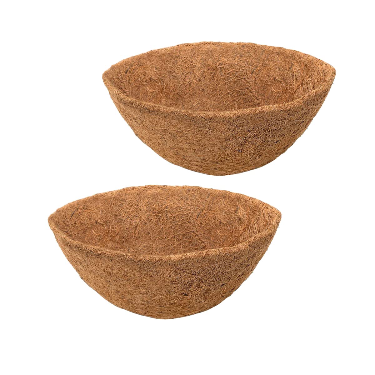 HH-LIFE 2 pcs Round Coco Coir Liner Ø12 inchs(30CM) Natural Coconut liner for Hanging Baskets at Indoor Outdoor Garden Porch and Balcony