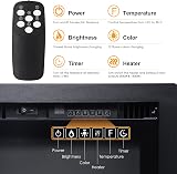 INMOZATA 178cm Electric Fireplace Wall Mounted/Recessed/Freestanding with Remote view 4